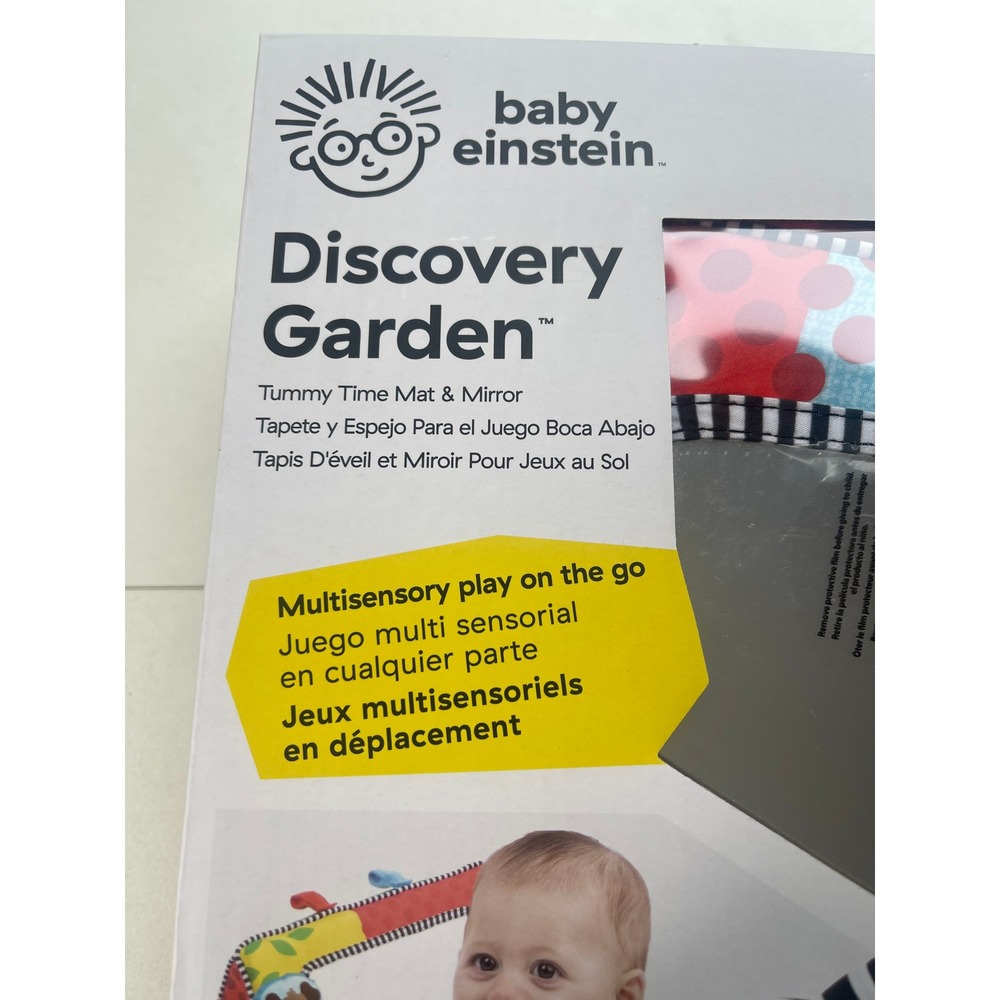 Baby Einstein Discovery Garden Tummy Time Mat & Mirror Multisensory Infant Toy - Picture 3 of 5
